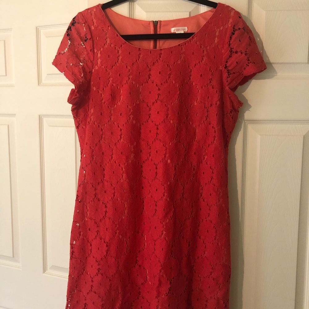 Women’s Xhilaration Coral Lace Mini-Dress